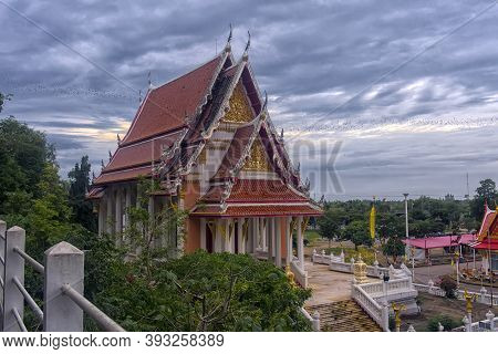 Wat Khao Chong Pran Temple For People Pray To Buddha And Look Hundred Million Bats From Khao Chong P