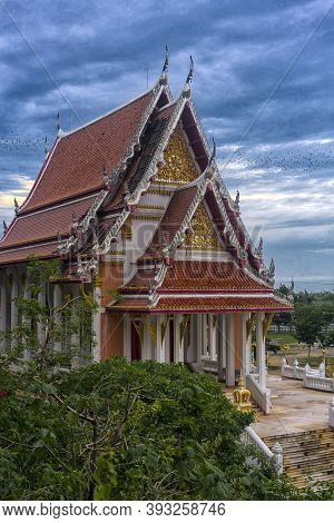 Wat Khao Chong Pran Temple For People Pray To Buddha And Look Hundred Million Bats From Khao Chong P