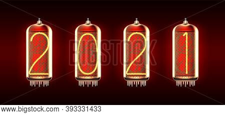 New Year 2021 On Vintage Nixie Tube Lamps