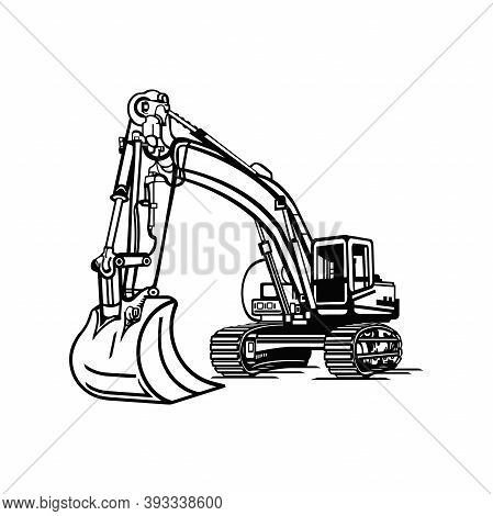 Excavator Dig Digger Machine Equipment - Construction Vehicle - Builder Building Build Fix Logo
