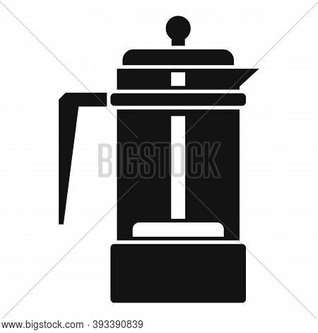 Tea Press Pot Icon. Simple Illustration Of Tea Press Pot Vector Icon For Web Design Isolated On Whit