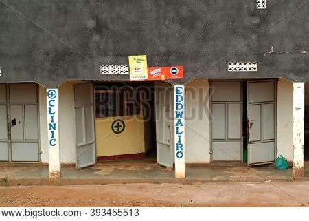 Kampala, Uganda - August 24, 2010: A Small Hospital In Kampala Outskirts In The Central Region Of Af