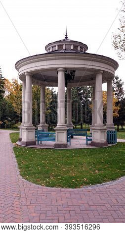 Kiev, Ukraine October 12, 2019: Arbor In The Residence Of The Exiled President Of Ukraine Yanukovych
