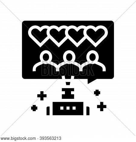 Robotic Winding Up Likes Glyph Icon Vector. Robotic Winding Up Likes Sign. Isolated Contour Symbol B