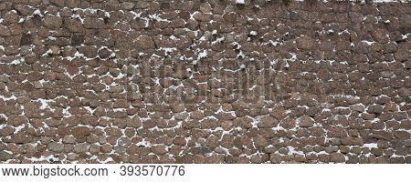 Castle Wall Made Of Old Stones. Castle Wall Made Of Old Stones Textures For Design And Photo Backgro