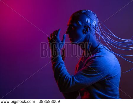 Technology-related Hazards, Human Species Change, Evolution, And Horrors. Neurointerface, Brain - Co