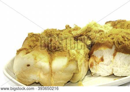 Delicious Bread With Flossy Pork Bun, Freshly Baked With Cheese And Butter, Is A Delicious Breakfast