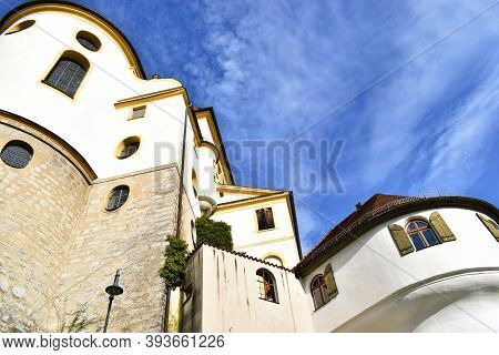 Fussen ,bavaria, Germany , November 03, 2020, Abbey Or St. Mang Abbey Kloster Sankt Mang Is A Former