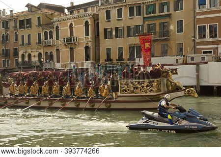 Venice, Italy, 4 September 2016. Venice Historical Regatta (regata Storica).