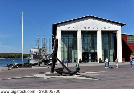 Karlskrona, Sweden - 13,05,2016: The Naval Museum In Karlskrona. Collections Contain The History Of 