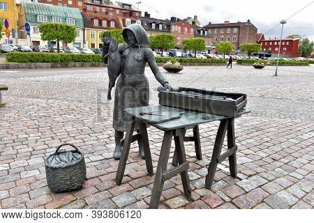 Monument To The Wife Of A Fisherman On The Promenade Of Karlskrona