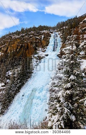 Vattenfall Stuibenfall på Umhausen - Tirol Österrike