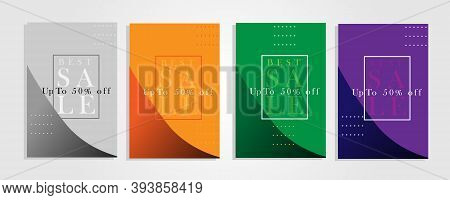 Best Sales Abstract Background 50% Discount With Elegant Theme Style 4 Simple And Colorful Design
