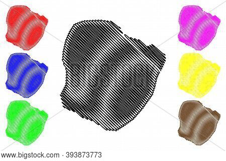 Bouake City (ivory Coast, Republic Of Cote D'ivoire, Vallee Du Bandama District) Map Vector Illustra
