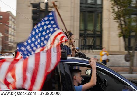 Mainers Celebrate Joe Biden's Victory Of The 2020 United States Presidential Election In Downtown Po