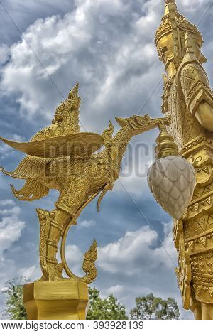 Chachoengsao Province, Thailand 18,07,2019 Beautiful Golden Chapel Of Wat Paknam