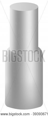 Blank Nail Polish Bottle Mockup Isolated On White Background. Vector Illustration