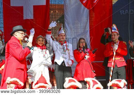 Schwaebisch Gmuend, Germany- February 23, 2019: 36th International Carnival Music Festival