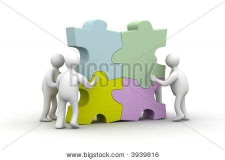 Collectionnent Puzzle. Image 3D. Illustrations isolées