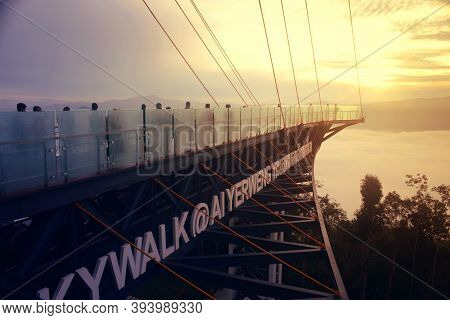 Yala, Thailand-30 October 2020 : New Landmark In Betong At Sky Walk At Aiyerweng (tower Scenic Sea O