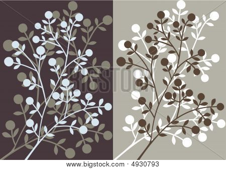 Fondo floral siluetas