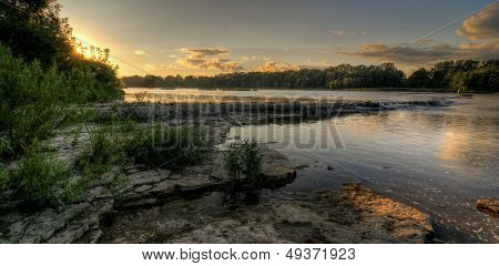 River Rapids Sunset