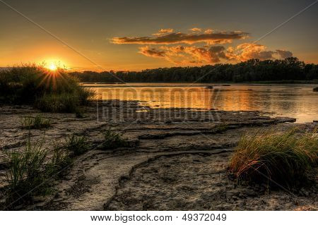 River Rapids Sunset