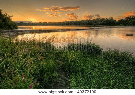 River Rapids Sunset