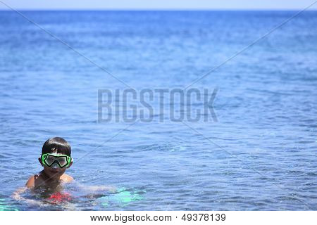 boy is diving