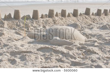 Tartaruga di mare sabbia Art