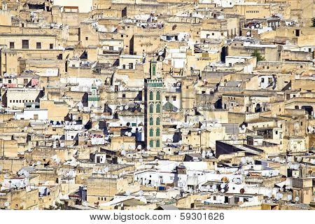 Panorama from the city Fes in Morocco Africa
