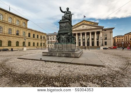 The National Theatre Of Munich, Located At Max-joseph-platz Square In Munich, Bavaria, Germany