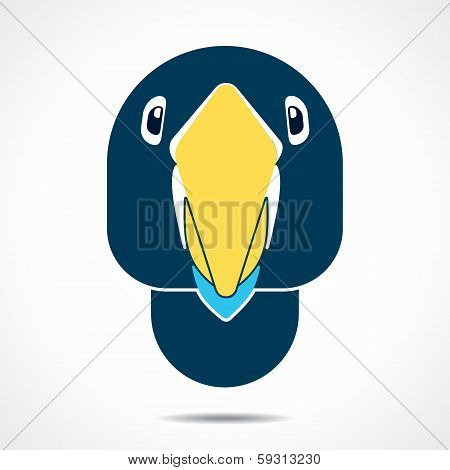 creative parrot face stock vector