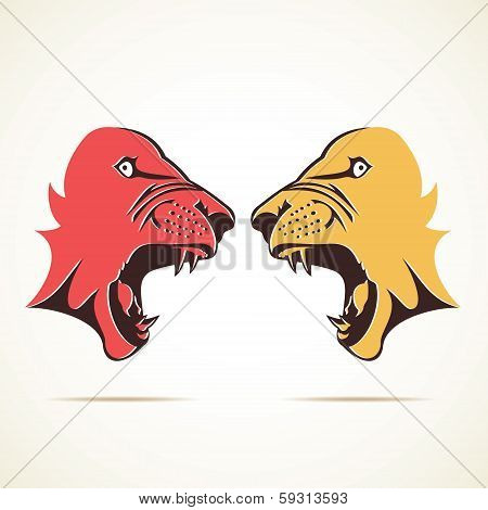tiger in fighting mood face stock vector