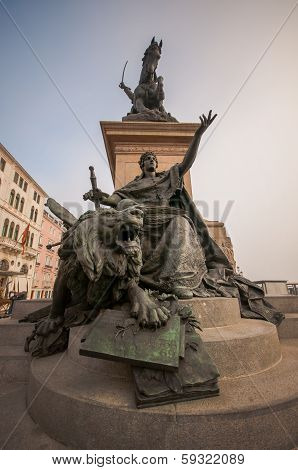 The  Bronze Equestrian Monument To Victor Emmanuel Ii In Venice, Modelled By Ettore Ferrari