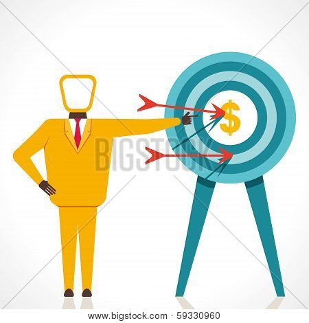 men focus on currency concept vector