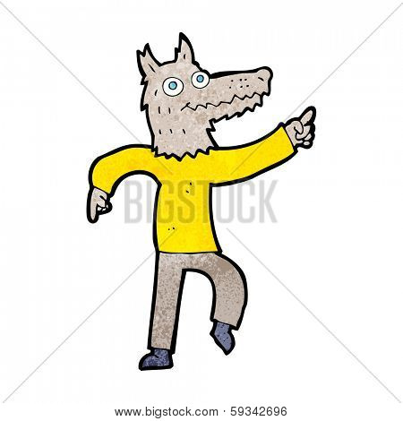 cartoon wolf man