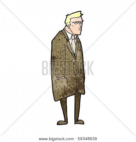 cartoon bad tempered man