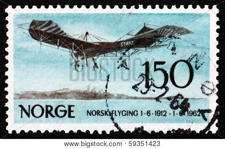 Postage Stamp Norway 1962 German Rumpler Taube, Airplane