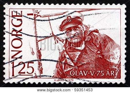 Postage Stamp Norway 1978 King Olav V Sailing