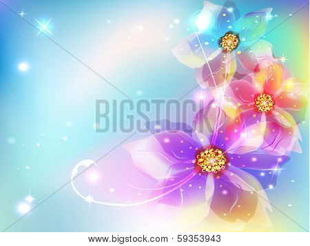 beautiful abstract background with flowers