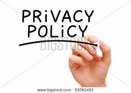 Privacy Policy Black Marker