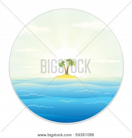 View of The Tropic Island from the Field Glass