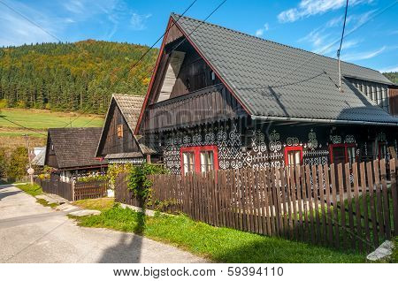 Painted Houses In Village Cicmany
