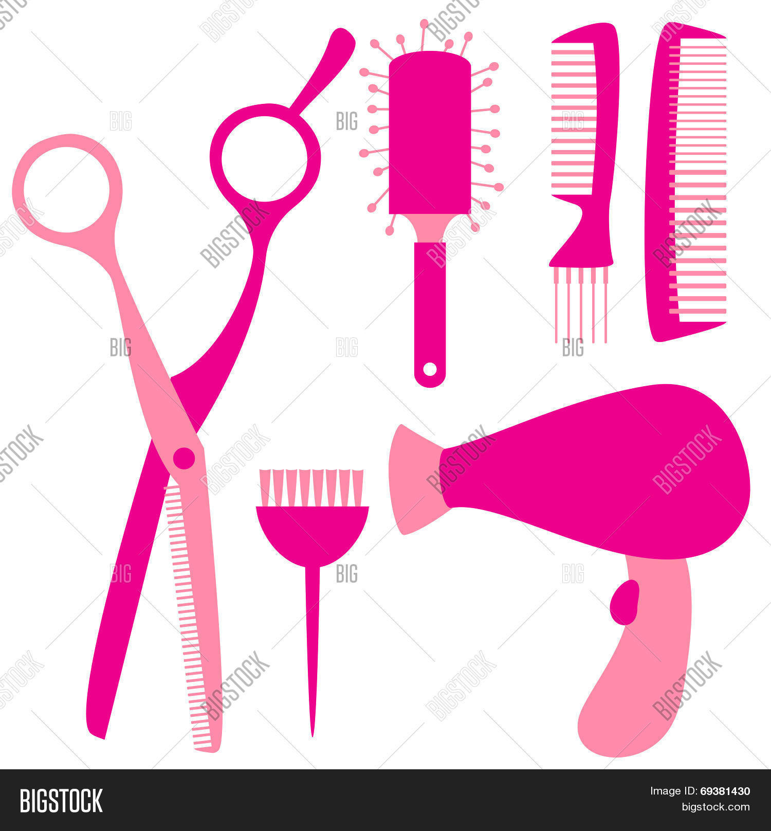 Flat Hairdressing Vector & Photo (Free Trial) Bigstock