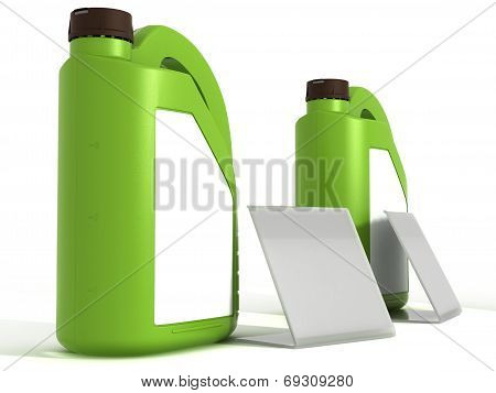 Gasoline jerrican on a white background