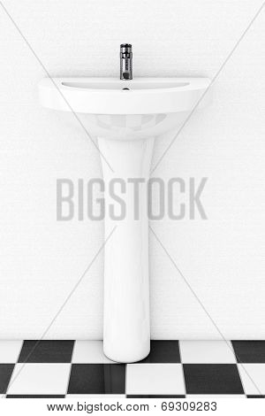 Washbasin With Chrome Faucet
