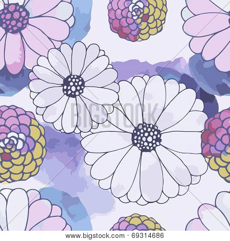 Seamless vector floral texture