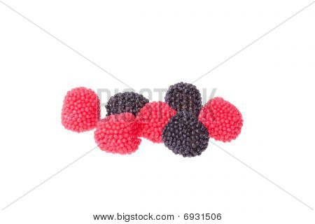 Siyah ve kırmızı Berry şekerler