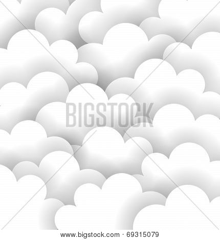 Abstract White Cloud Paper Background.